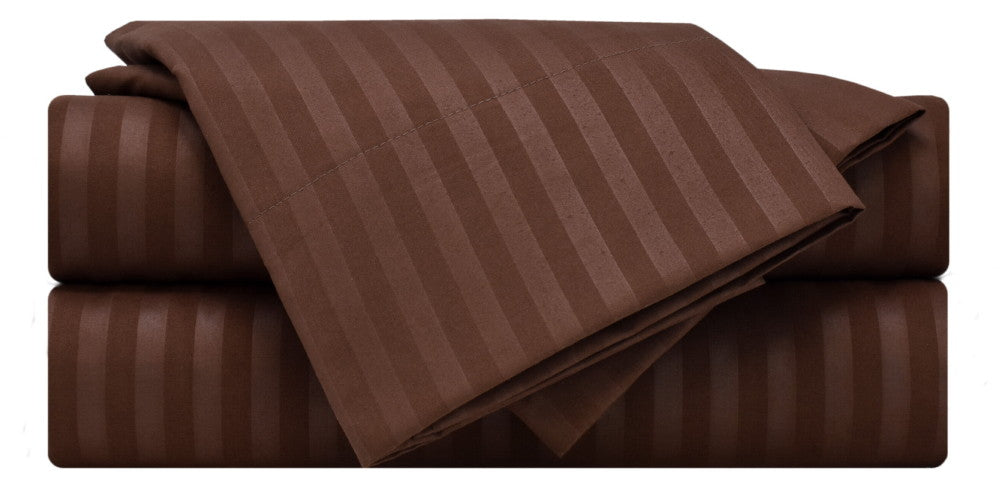 Bed Sheet Set - Striped Colors - Soft and Comfortable 1800 Prestige Brushed Microfiber Collection