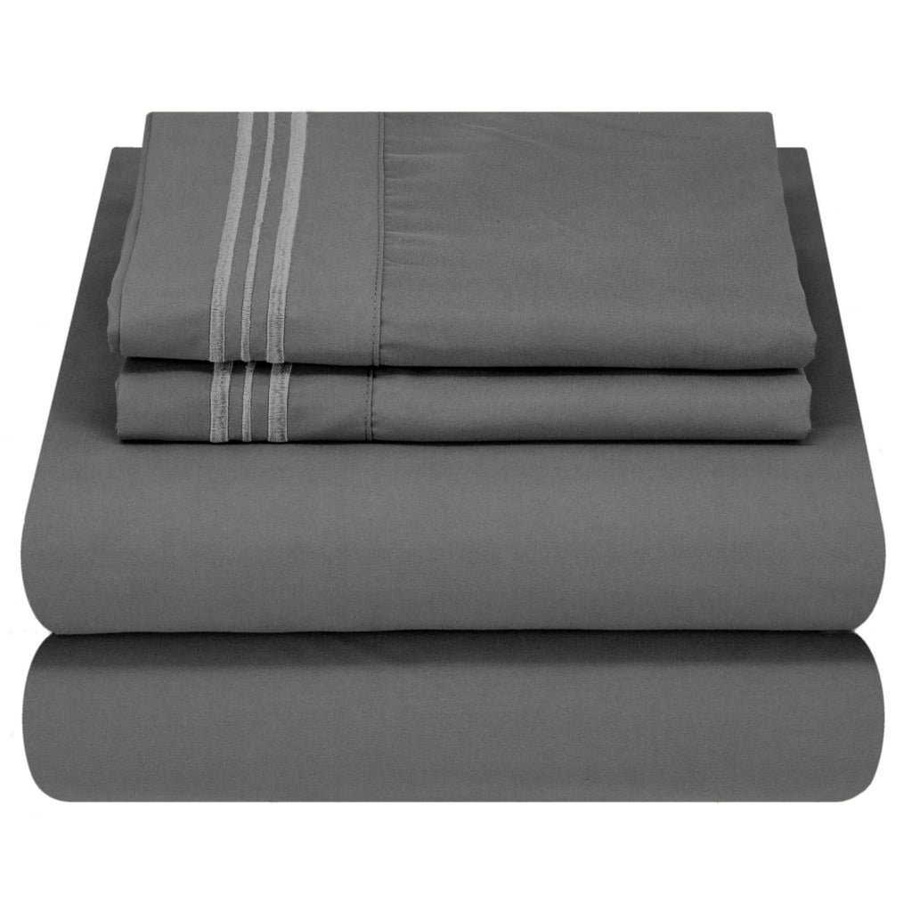 Bed Sheet Set - Dark Colors - Soft and Comfortable 1800 Prestige Brushed Microfiber Collection