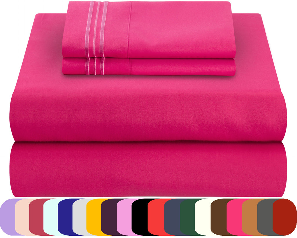 Bed Sheet Set - Striped Colors - Soft and Comfortable 1800 Prestige Br