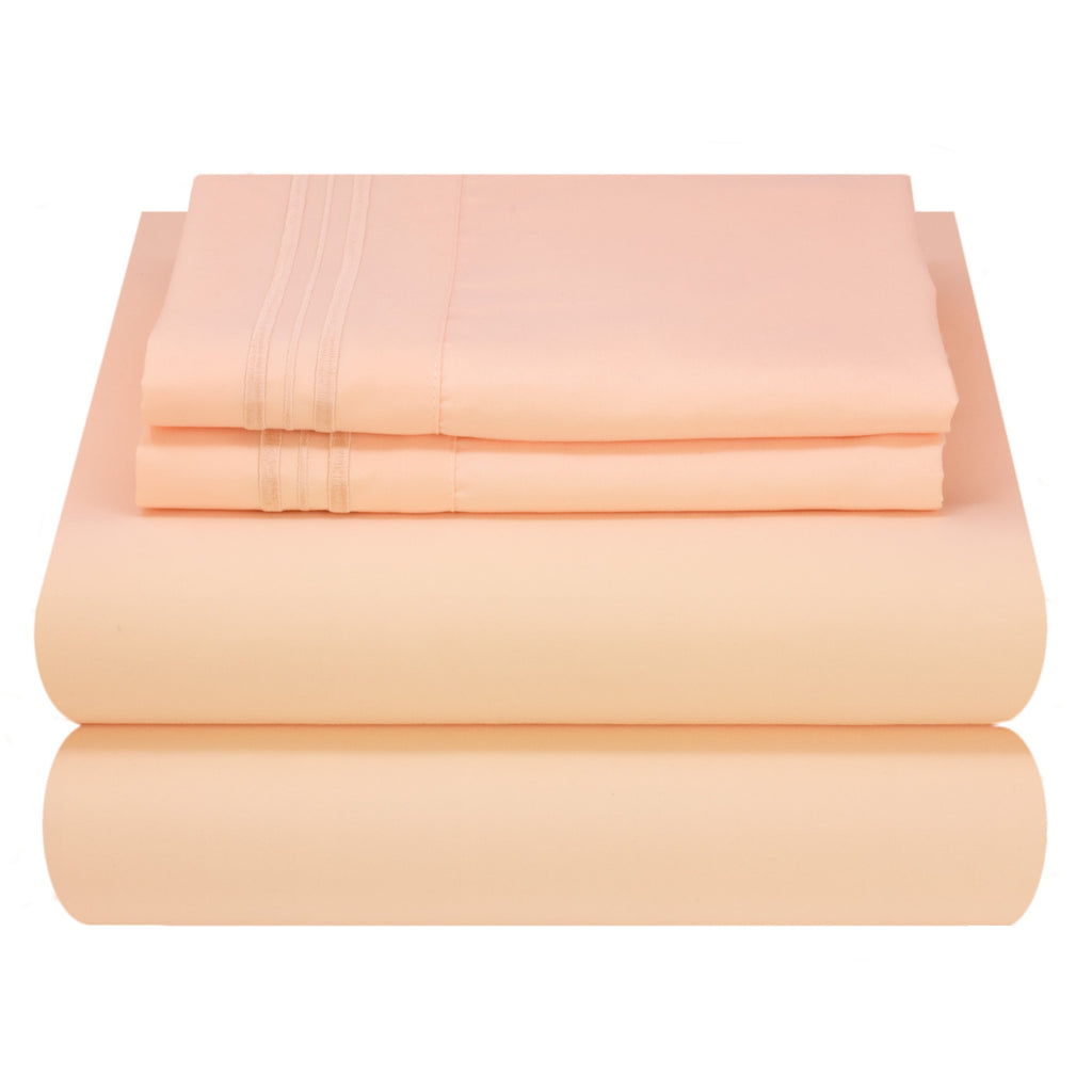 Bed Sheet Set - Light Colors - Soft and Comfortable 1800 Prestige Brushed Microfiber Collection