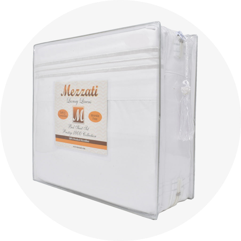 Bed Sheet Set - Light Colors - Soft and Comfortable 1800 Prestige Brushed Microfiber Collection